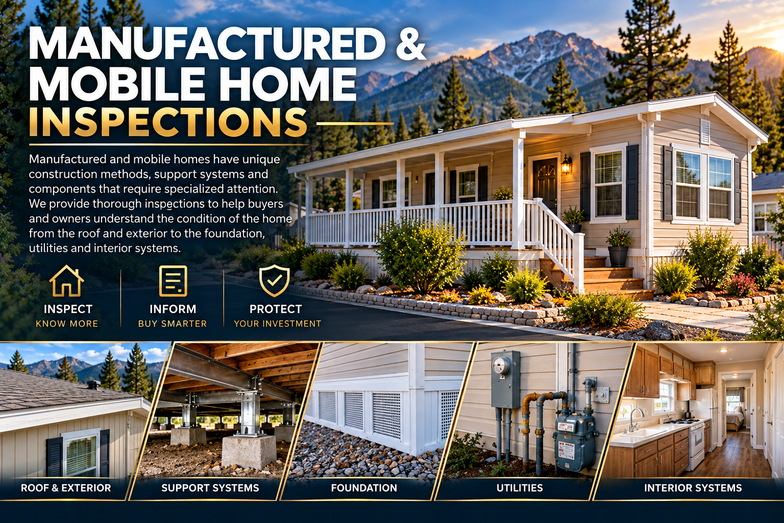 Manufactured and mobile home inspection services graphic
